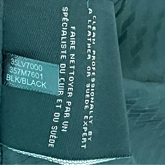 Cole Haan Women’s Suede Open Front Jacket Black Size S Bohemian Quiet Luxury - Picture 9 of 9